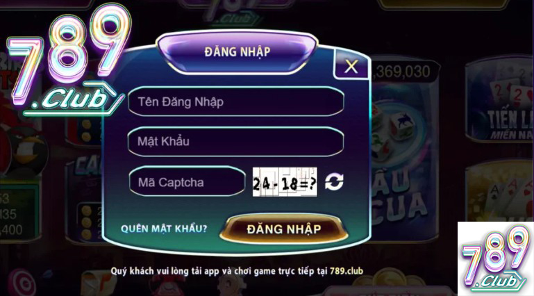 Hướng dẫn đăng nhập 789 Club