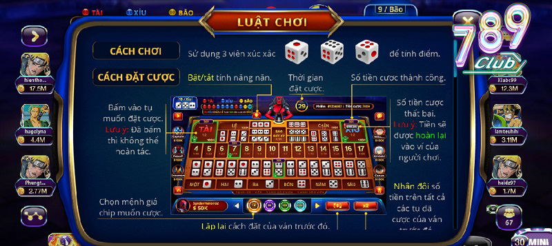 Hướng Dẫn Chơi Sicbo Tại 789Club